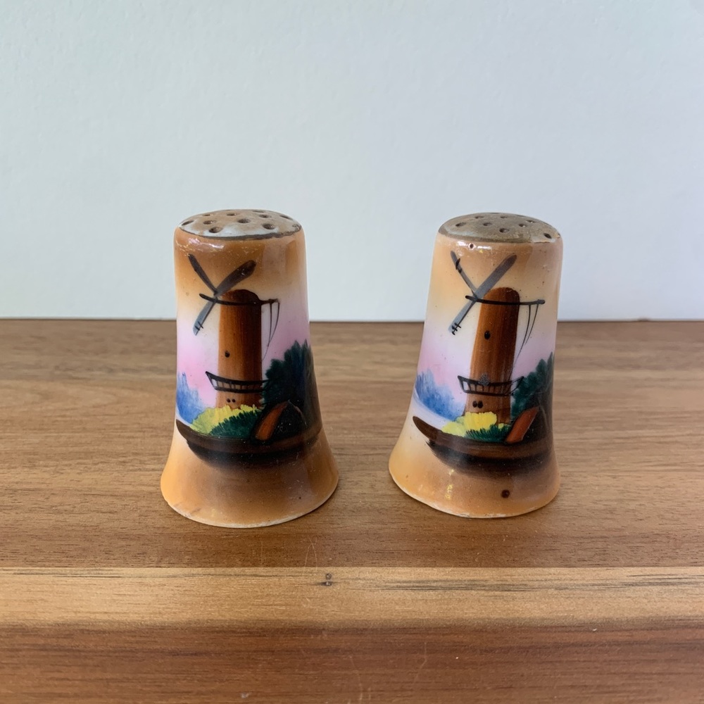 Vintage Windmill Salt and Pepper Shakers
